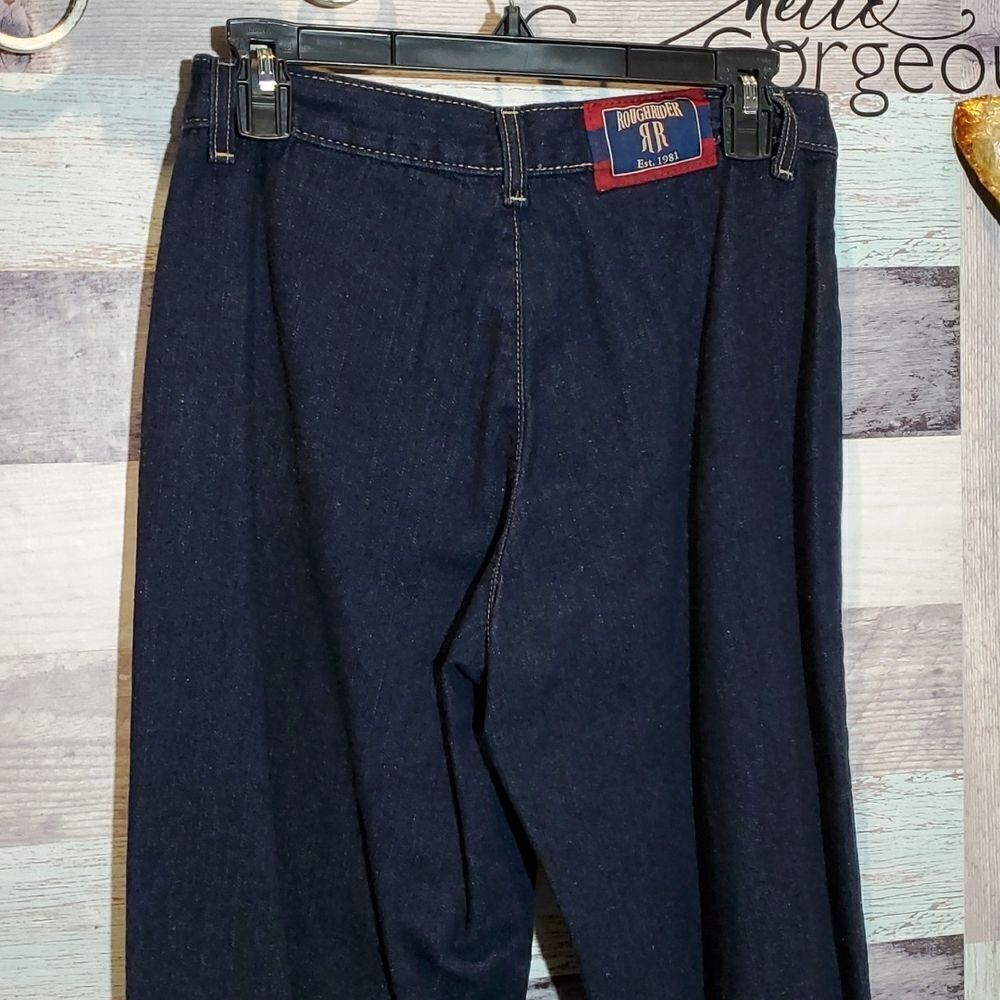 Rare Vintage Rough Riders 9/10 High Waisted No Back Pockets Dark Wash Jeans